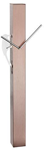 TFA Dostmann Analoge Pendel Picus, 60.3062.51, verchromter Specht, Moderne Design-Wanduhr, roségold, (L) 246x (B) 75 x (H) 653 mm
