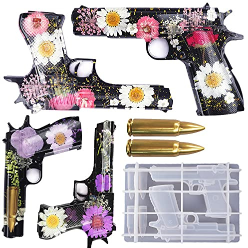 Cestony Gun Bullet Silikonformen für DIY-Kuchen, Fondant, Backen, Kekse, Kekse, Seife, Tablett, 3D-Schokolade, harte Süßigkeiten, Desserts, Kerzen, Tropfenkleber, Dekoration, Werkzeug