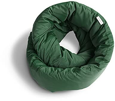 Huzi Design Infinity Pillow - Reisekissen Nackenkissen Ideal für Reise Büro Entwurf Weiches Nackenstützkissen (Pine Green)