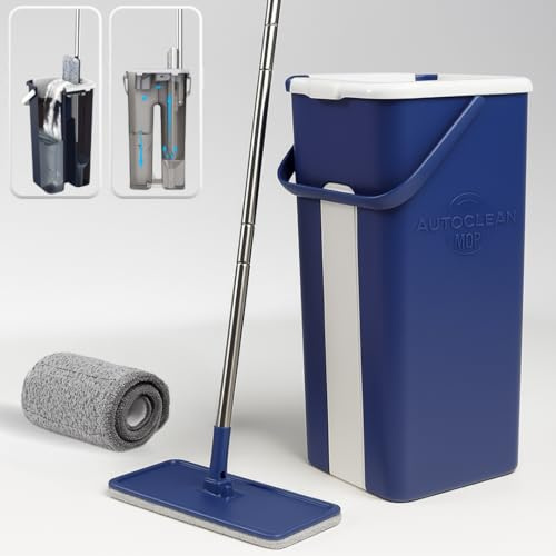 Lot de 2 chiffons extra en microfibre pour serpillières avec Velcro, Starlyf Autoclean Mop, dimensions 32 x 12 cm, tout type de sol
