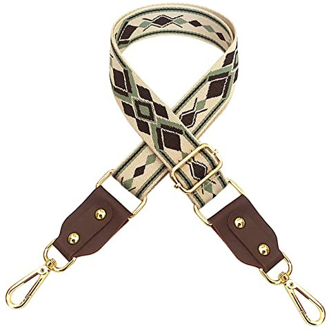Frauen Breite Umhängetaschen Strap,Handtasche Schulterriemen Taschenriemen -Verstellbarer Taschengurt zum Wechseln - Breite 3,8 cm + einstellbare Länge 80-130 cm (Nr. 8 braun)