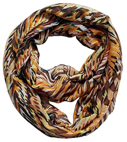 FAIRYGATE Infinity Loop Jersey Scarf Printed Patterns Tube Scarf Warm Neck Warmer for Women and Men 55025