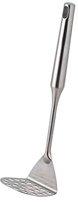BISDARUN Potato Mashers 304 Stainless Steel(18/8) for Vegetables Fruits Garlic Food Mashers Hand Potato Ricer Metal 1 Piece (29 CM Length x 8 CM Width, Silver)
