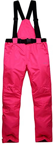 Dressnu Winter Skihose für Damen und Herren Warme Verdickte Skihose Rosa 3XL