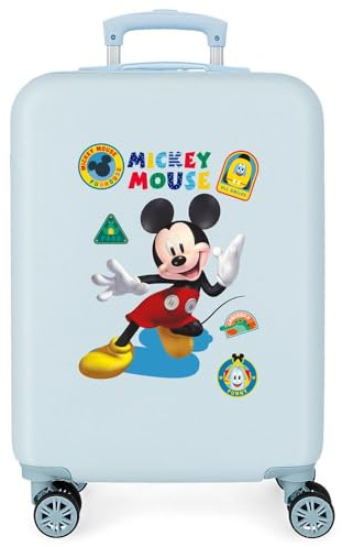 Disney Mickey All Smile Blu 38x55x20 cm ABS rigido Chiusura a combinazione laterale 35L 2 kg 4 doppie ruote bagaglio a mano