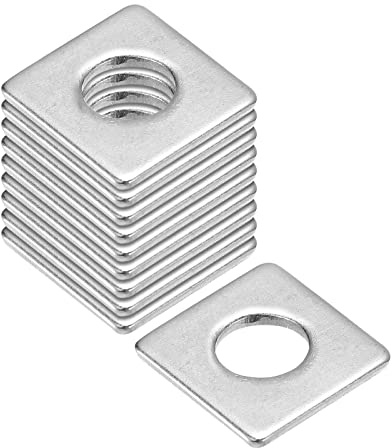 QUARKZMAN 10pz Rondella Quadrata M8x20x20x2mm 304 Rondelle Quadrate | Rondelle Piatte, Acciaio Inossidabile, Distanziatore, Guarnizione, per Fissaggio Hardware