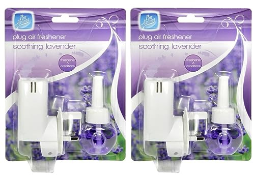2 x Pan Aroma Plug - In Air Freshener Soothing Lavender Strong Fragrance Long Lasting