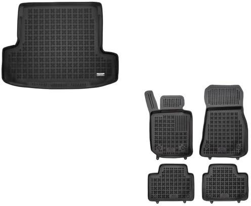 AZUGA Gummi Kofferraumwanne + Gummi Fußmatten mit hohem Rand passend für BMW 3er Touring (G21) ab 9/2019 AZ12300587