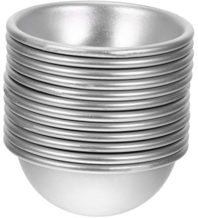 SEWOART 12stücke Bad Salz Formen Haushalt Bade Bombe Herstellung Formen Diy Halbkugel Aluminium Badesalzherstellungsform Badebombenform