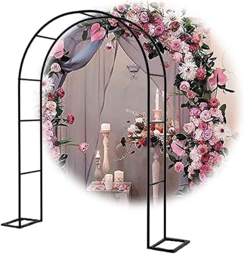 WCQSYY Arco De Jardin para Plantas Arco De Hierro Forjado para Plantas Trepadoras Arco De Rosales para Plantas Trepadoras,Blanca,W2.4M*H2.2M