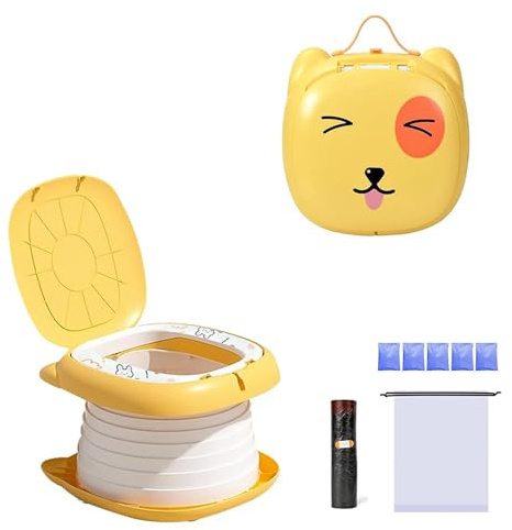 Vasino Portatile per Bambini, Toilette Pieghevole da Viaggio, Vasino Bambini da Viaggio, Wc Portatile Bambini (Gelb)