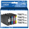 CAIDI T9071 T9072 T9073 T9074 Kompatibel mit Epson Workforce WF-6090 WF-6590 Drucker (4PK-BK/C/M/Y)