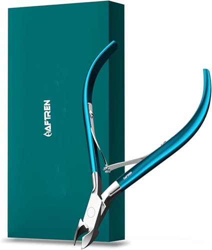 Tijeras de uñas profesionales Cortaúñas Pinza para cutículas Removedor de cutículas de acero inoxidable Cortaúñas Herramienta de manicura para hombres y mujeres Azul