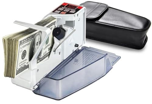 Mini Handhållen Pengaräkningsmaskin, Portabel Räkningsautomat För Kassapengarregister Valutaräknare, Räkna Endast Sedelfunktionen, Batchlägen, Led-display，för Alla Valutor