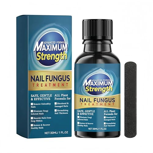 MAXIMUM Strength Nail Fungal Treatment - Toenail & Fingernail Fungus Eliminator - Repair, Strengthen, Fix & Renew Damaged Nails - 30ml