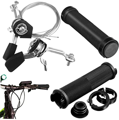 Toyvian Palancas De Cambios Para Bicicleta Con Puños Antideslizantes Compatible Mayoría De Mountain Bikes Incluye Palancas Giratorias Para Control De Velocidad y Agarres Ergonómicos