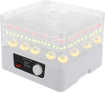 Dörrautomat, 350W Dörrautomaten, Dehydrator mit Temperaturregler 35-70°C, konstante Temperatur für Lebensmittel Fleisch Früchte Obst Pilze