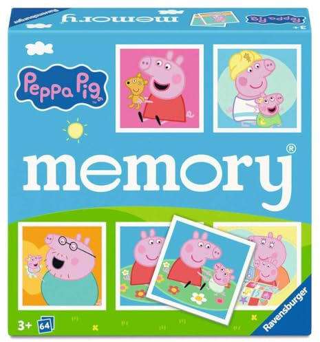 Ravensburger 25086 memory® Peppa Pig - Det världsberömda klassiska minnesspelet för 2-8 barn från 3 år och uppåt