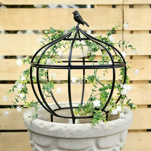 aboxoo Sturdy Metal Garden Obelisk Trellis for Climbing Plants,11.5 x11.5 x18 Easily-Assembled Support for Topiaries & Houseplants, Multifunctional Display Support for Indoor Outdoor Decoration