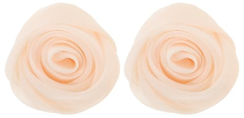 Cubiertas de Botones para Gemelos de Mujer Diseño Floral en Tela Beige, 2 Piezas Cómodas y Elegantes para Eventos de Negocios y Ropa Formal