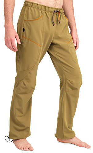 Ucraft Xlite Rock Climbing & Bouldering Pants, Unisex, Lightweight, Breathable, 4-Way Stretch Mustard