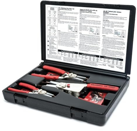 GEARWRENCH 3 Pc. Interchangeable Tip Convertible Retaining Ring Plier Set with Tips - 68-079G