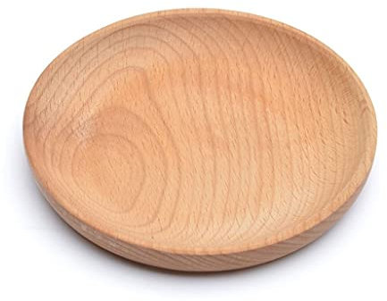 YOtat Disco Retro De Madera para Pastel, Platos De Fruta, Bandeja De Servicio De Postre para Habitación, Plato De Fruta Saludable Shou, Plato para Pastel De Postre