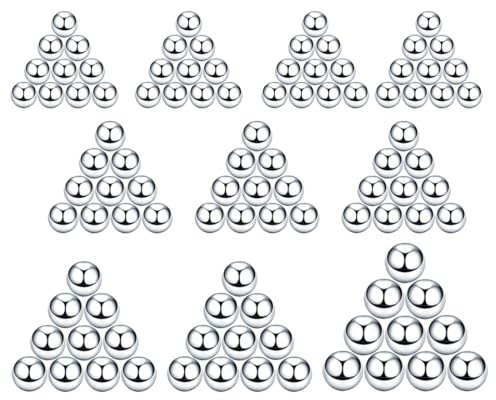 GXGM 100pcs Silver Beads 925 Sterling Silver 925er Sterlingsilber-Perlen für die Schmuckherstellung Sterlingsilber Abstandsperlen glatte kleine Silberperlen nahtlose Silberperlen runde Kugel