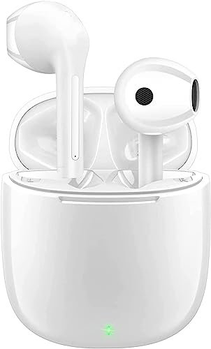 ETRSAIRL Wireless Earbuds,Bluetooth 5.0 In Ear Headphones With Noise Cancelling Mic, Stereo Bluetooth Earphones, Ipx7 Waterproof For Work, Travel (White)