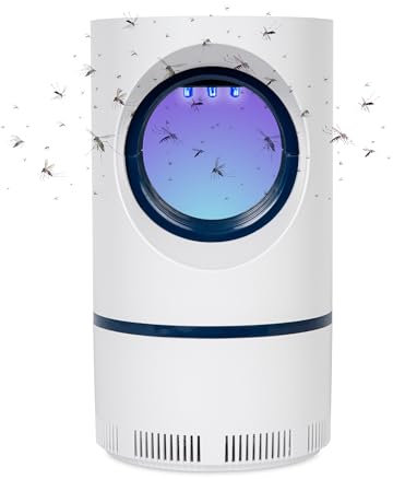 BESTIF Lámpara de protección contra insectos USB con luz UV – matamosquitos eléctrico para interior y exterior – Silencioso, sin productos químicos, portátil – Trampa de insectos contra mosquitos