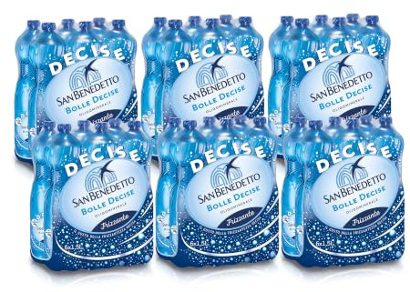 Acqua Minerale San Benedetto, 36 Bottiglie da 1,5L, Acqua Oligominerale Frizzante, Dissetante e Pura, Fonte Benedicta