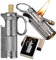OLELY Allumette permanente (Lot de 2) - Porte-clés Allume-feu de Survie | Briquet à Silex avec décapsuleur, kit d'urgence for Camping et randonnée(Black)