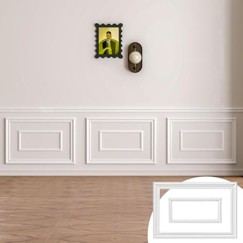 Ar3d - Kit de moldura de pared de 3 marcos para despegar y pegar, moldura de pared de poliestireno para pared decorativa, paneles autoadhesivos de 30 x 20 pulgadas, moldura de pared precortada para