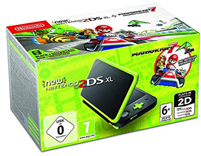 Nintendo Handheld Console - New Nintendo 2DS XL - Lime and Green - Pre-installed with Mario Kart 7 (Nintendo 3DS)