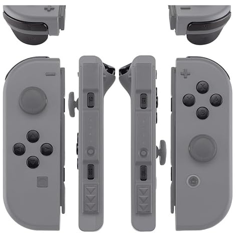 eXtremeRate Boutons de Remplacement Complet pour Nintendo Switch Joycon, Compatible avec Modèle OLED, ABXY Direction Home Plus Moins L R ZL ZR SR SL Trigger pour Joycon Manette,Noir