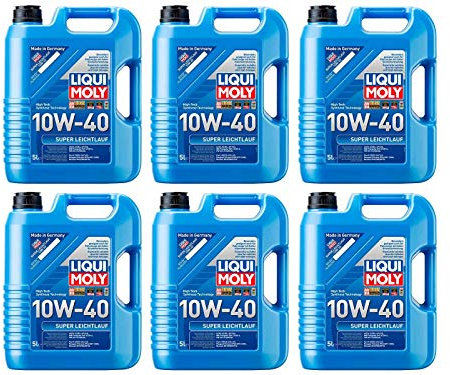 6X Original Liqui Moly 5L Super Leichtlauf 10W-40 Motoröl Motorenöl Öl Oil 1301