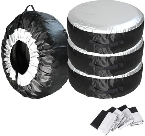 Dasing 4 Pz Copertura Pneumatico Copertura Della Ruota di Scorta Copertura Pneumatico Sacchetto di Stoccaggio Borsa di Poliestere Pneumatico Per Ruote Coperture 4 Stagione