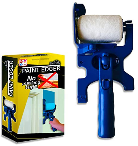 STARLYF Paint Edger - Rullo di vernice con protezione laterale e spazzola laterale integrata/facile e pratico. Pareti, soffitti, angoli, bordi-