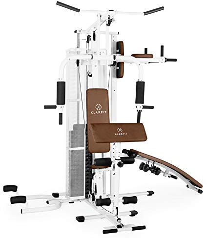 Klarfit Ultimate Gym - Máquina multifunción musculación, Multiestación musculacion, Máquina de musculación, Hombros, Espalda, Brazos, isquiotibiales y glúteos, Acolchada, 5000
