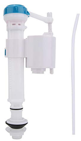 Valvola di Ingresso WC, Valvola di Riempimento a Pulsante per WC, Sifone a Doppia Cassetta di Scarico Bagno Blu Bianco UK G1/2 (plastica)