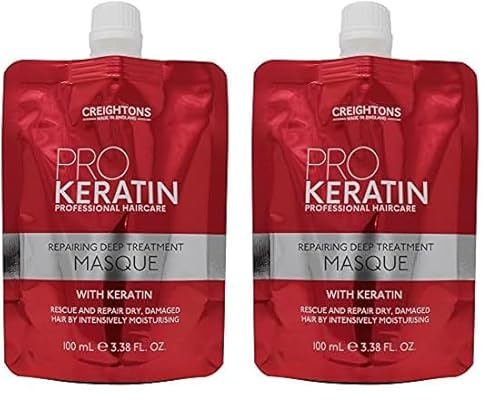 Creightons Pro Keratin Repairing Deep Treatment Masque (100ml) - Formulated with Keratin. Rescue and Repair Dry, Damaged Hair by Intensively Moisturising (Pack of 2)