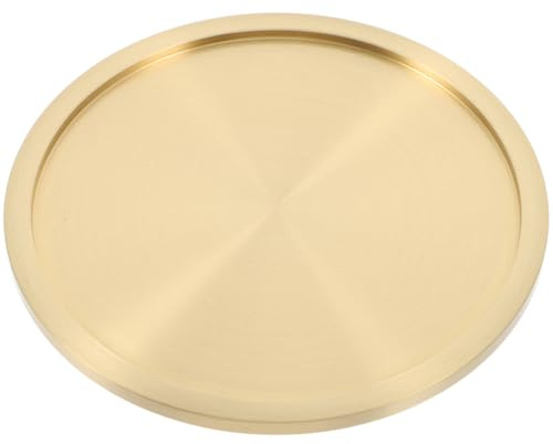 BESTonZON Teetassen-Untersetzer Aus Kupfer Ablageschale Für Teetassen Teetassenhalter Für Büro Teestube Und Besprechungsraum Für Kaffee- Tee- Oder Weinglas 3.94 Zoll 1 Stück