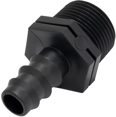AERZETIX - C73794 - Juego de 20 Racores Macho Acanalados Ø16mm x 3/4'' Rosca Externa para Manguera de Goteo Ø16mm - Conector Adaptador para Sistema de irrigación riego