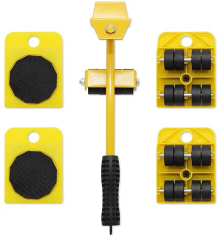 Aleker Heavy Duty Furniture Lifter with 4 Pack Moving Sliders, 360° Rotatable Furniture Moving Wheels for Heavy Items, Furniture Sliders, Furniture Movers for Sofa Couch Refrigerator Appliance(150KG)
