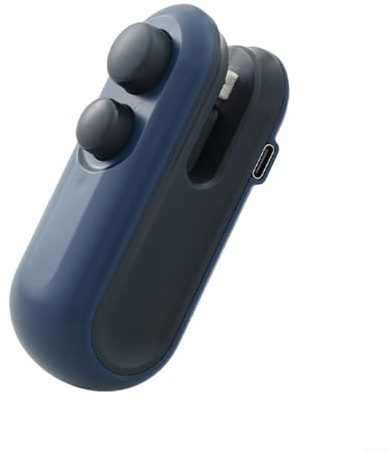 Emiif Mini máquina de sellado de bolsas térmicas, bolsas selladoras de plástico, clip sellador de alimentos (azul)