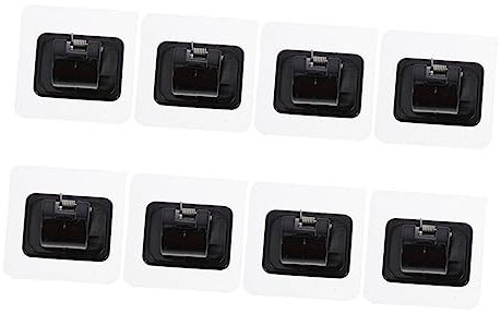 Cabilock STK Gardinenhakenhalterung Vorhanghalter Gardinenstangenhalterung Haken Gardinenbügel bürodeko küchendekoration Einfacher Gardinenstangenhalter gardinenstange Halter Abs Black