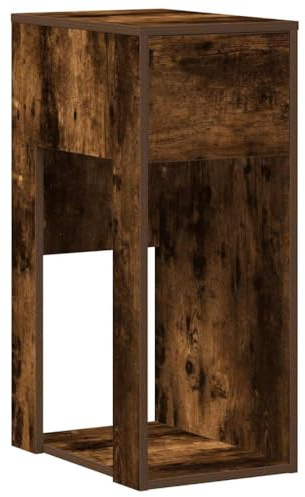 vidaXL Computerschrank mit Schublade Räuchereiche 30x44x74 cm, PC-Schrank, CPU-Ständer, PC-Ständer, Büroschrank, CPU-Halter, Computer-Tower-Ständer