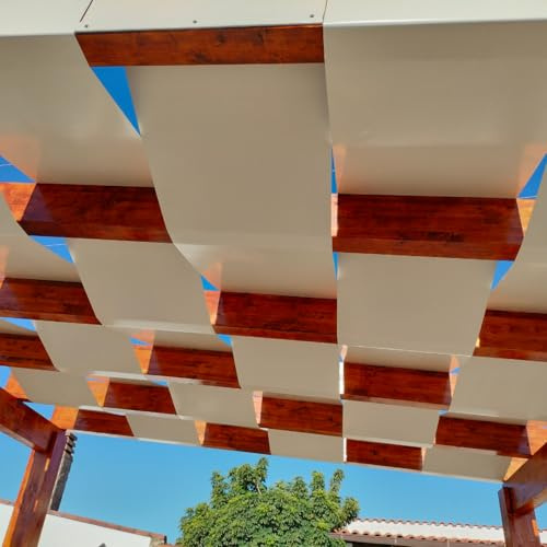 T-TENDA - Fascia Ombreggiante per Copertura ad Onda, Ondulini per Tettoie e Pergolati, Telo per Copertura in PVC da 850g/m², Made in Italy, Disponibile in Diverse Misure e Colori