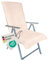 NYVI Frottee Schonbezug für Gartenstuhl NYVISpa 60x130 cm Beige - Hygiene Auflage für Hochlehner Gartenstühle Campingstühle - Handtuch Bezug - Oeko-TEX 100