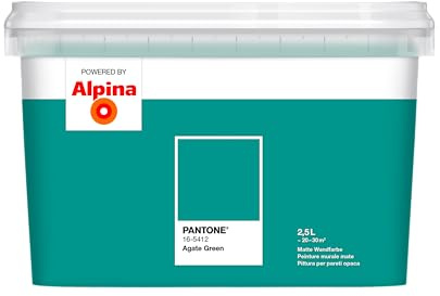 Alpina PANTONE Agate Green – Wandfarbe im PANTONE-Farbton – 2,5 Liter